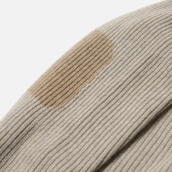 PATCH ROUND PULLOVER KNIT - OATMEAL