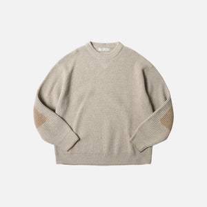 Frizmworks - PATCH ROUND PULLOVER KNIT - OATMEAL -  - Main Front View