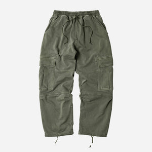 PIGMENT DYE CARGO SWEAT PANTS - OLIVE - THE GREAT DIVIDE