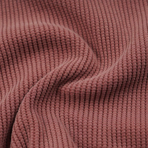 PIGMENT DYEING WAFFLE L/S T-SHIRT - PINK