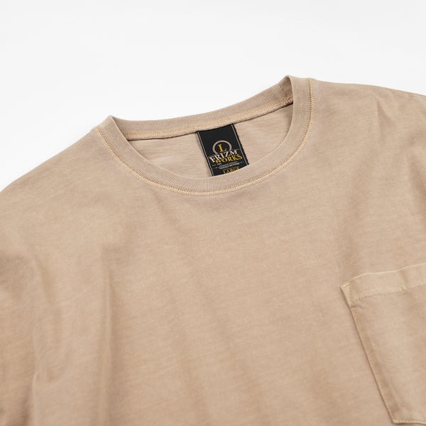 PIGMENT POCKET LS T-SHIRT - BEIGE