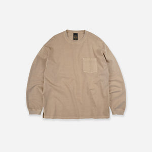 Frizmworks - PIGMENT POCKET LS T-SHIRT - BEIGE -  - Main Front View