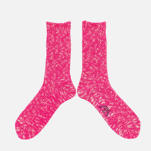 Rostersox - BIG SLUB RIB SOCK - PINK -  - Main Front View
