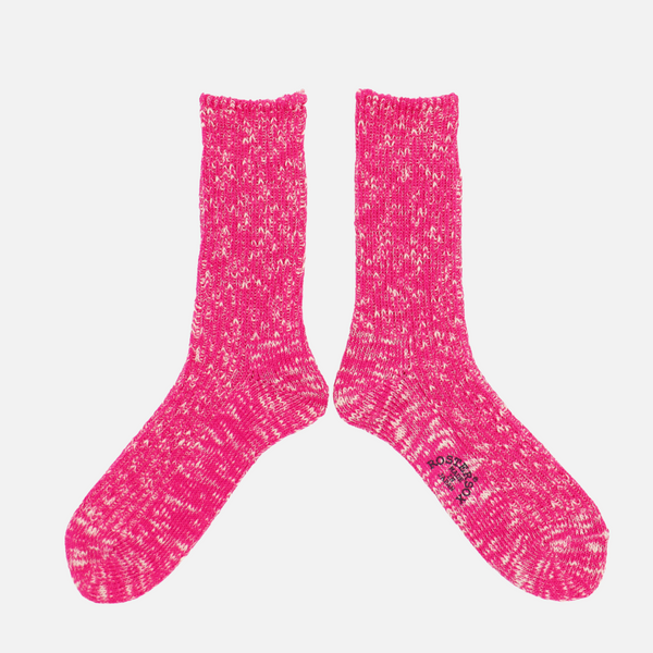 BIG SLUB RIB SOCK - PINK