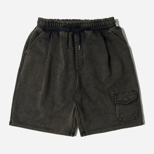 Frizmworks - POUCH POCKET SWEAT SHORTS - BLACK BROWN -  - Main Front View