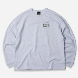 Frizmworks - RADIO MAN LONG SLEEVE TEE -  WHITE MELANGE -  - Main Front View