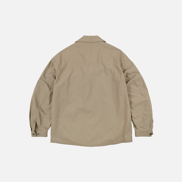 RELAXED COVERALL JACKET - BEIGE