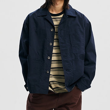 RELAXED COVERALL JACKET - DARK NAVY