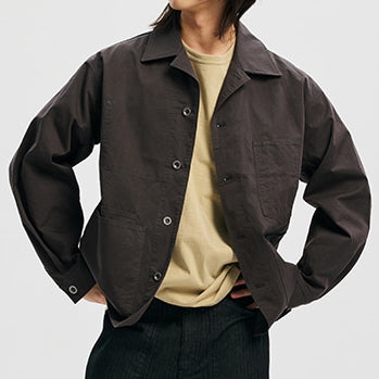 RELAXED COVERALL JACKET - CHARCOAL