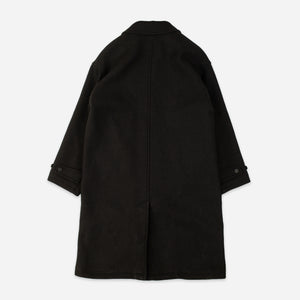 Rough Side - WOOL MAC COAT - ASH BLACK -  - Alternative View 1