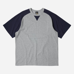 Frizmworks - ROUNDED RAGLAN HALF TEE - NAVY -  - Main Front View