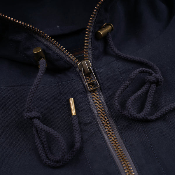 SAILING HOODED PARKA JACKET - NAVY