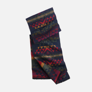 Pendleton - Jacquard Scarf - Autumn Birch Navy -  - Main Front View