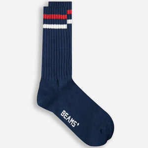 Beams+ - SCHOOLBOY SOCK - NAVY/RED -  - Main Front View