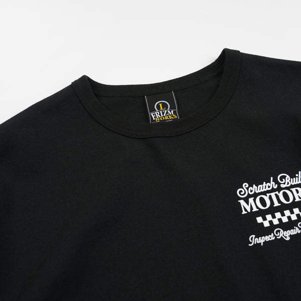 SCRATCH BUILT MOTORS HALF T-SHIRT - BLACK