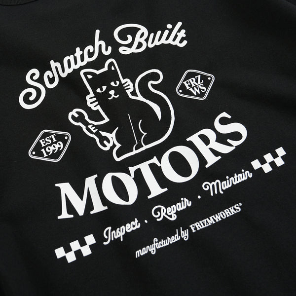 SCRATCH BUILT MOTORS HALF T-SHIRT - BLACK