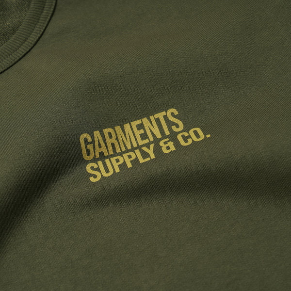 SERVICE LABEL SWEATSHIRT -  OLIVE