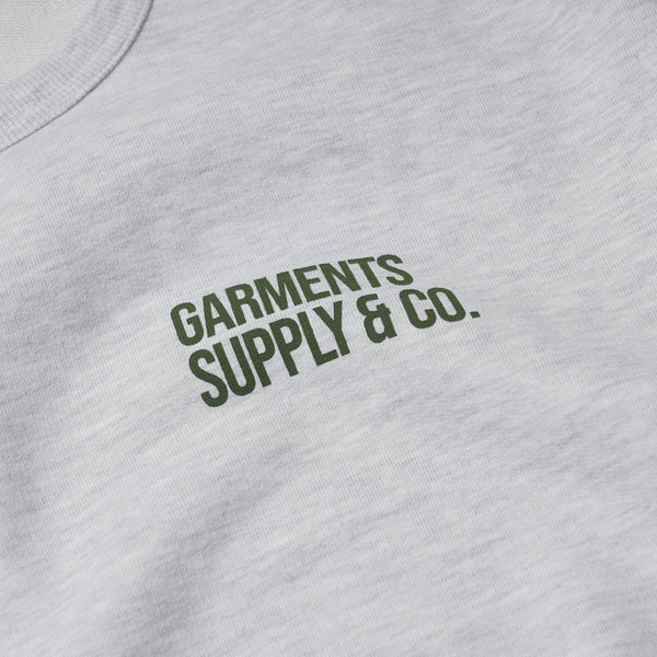 SERVICE LABEL SWEATSHIRT - WHITE MELANGE