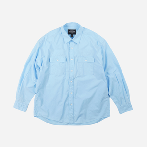 Frizmworks - Frizmworks Cigarette Pocket Typewriter Shirt - Sky Blue -  - Main Front View