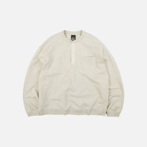 Frizmworks - SLUB HENLEY L/S T-SHIRT - KHAKI BEIGE -  - Main Front View