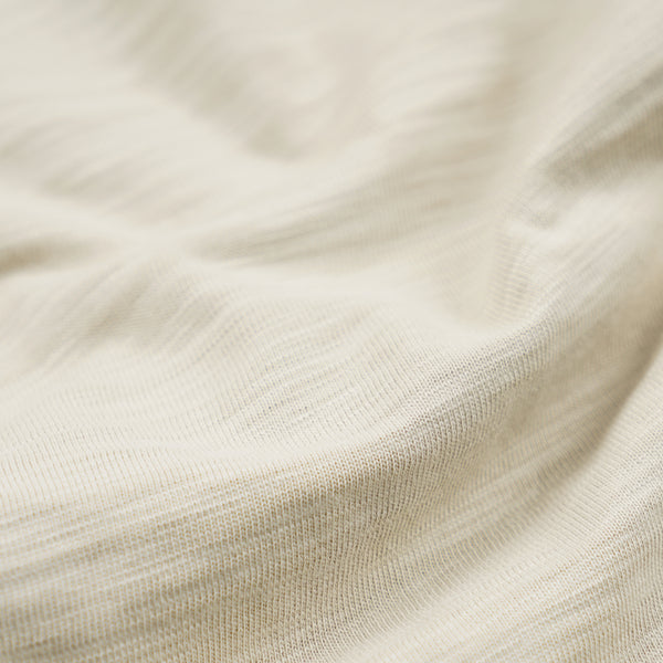SLUB HENLEY L/S T-SHIRT - KHAKI BEIGE