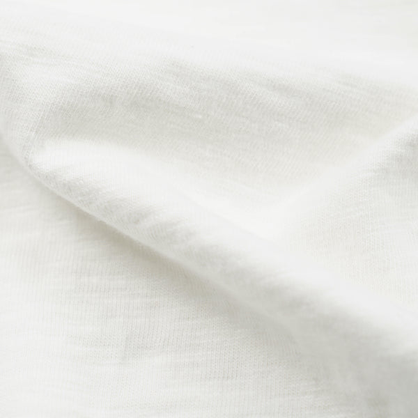 SLUB POCKET HALF T-SHIRT - WHITE