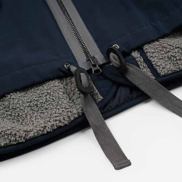 SMOCK 2 IN 1 HOODED PARKA JACKET - NAVY