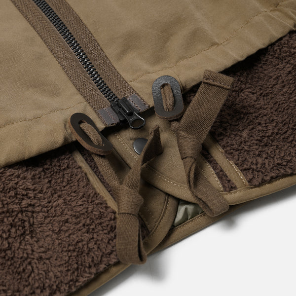 SMOCK HOODED 2 IN 1 PARKA JACKET - TAN