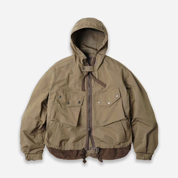 SMOCK HOODED 2 IN 1 PARKA JACKET - TAN