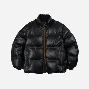 Frizmworks - SNOWDON LEATHER DOWN JACKET - BLACK -  - Main Front View