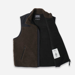 Frizmworks - SNUG FLEECE VEST - DARK BROWN -  - Alternative View 1