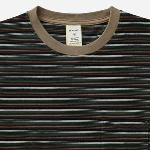 Khakis 2020 - BORDER STRIPE T-SHIRT - BROWN -  - Alternative View 1
