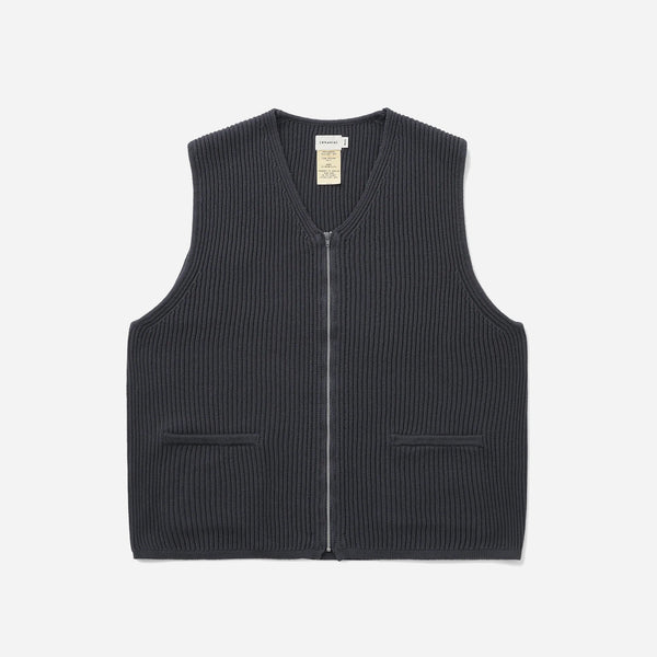 MILO KNIT VEST - COAL