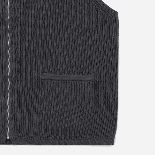 MILO KNIT VEST - COAL