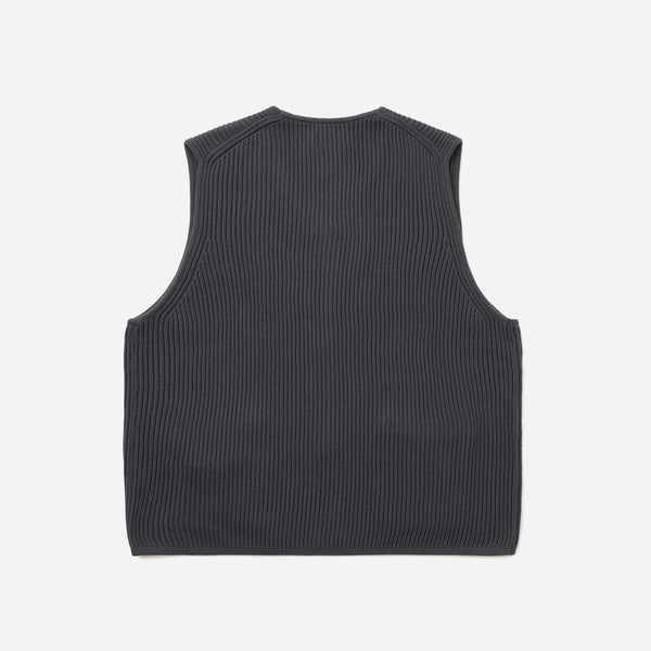 MILO KNIT VEST - COAL