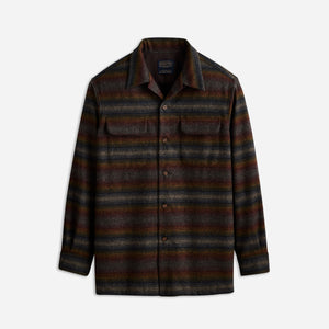 Pendleton - OG STRIPE BOARD SHIRT - BROWN/MULTI OMBRE STRIPE -  - Main Front View