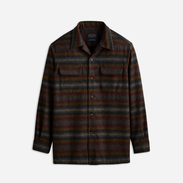 OG STRIPE BOARD SHIRT - BROWN/MULTI OMBRE STRIPE