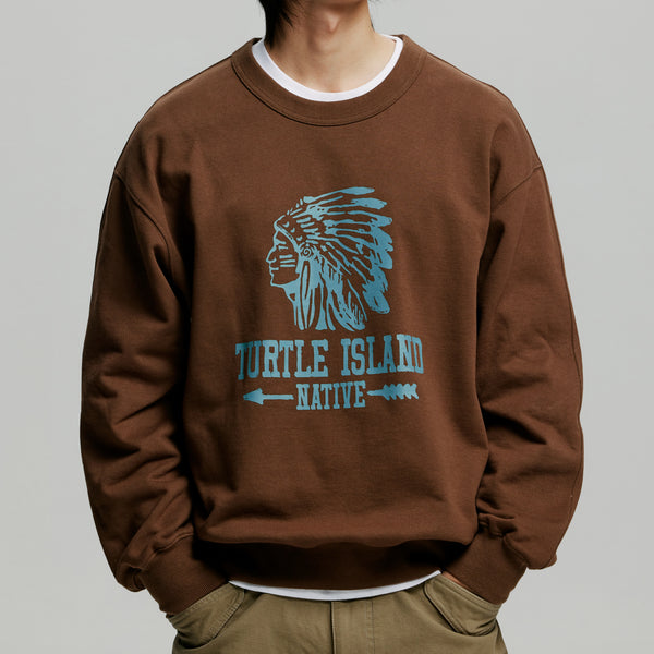 TURTLE ISLAND SWEATSHIRT - BROWN