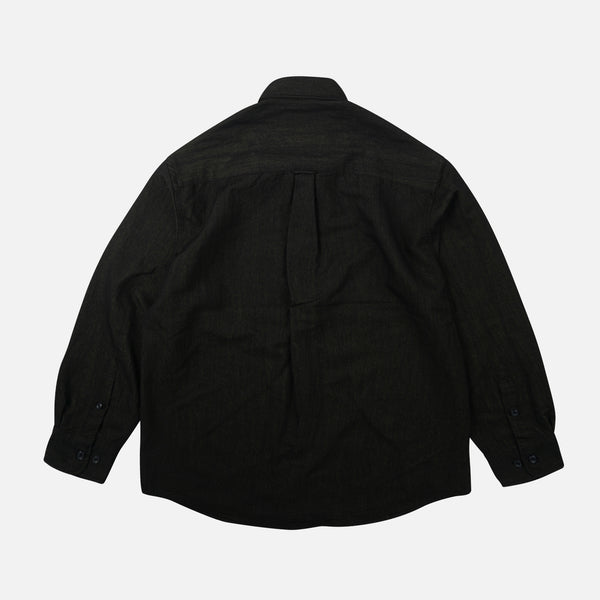 TWO TONE RELAXED SHIRT - BROWN