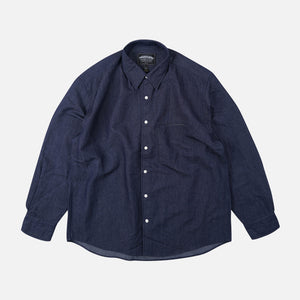 Frizmworks - TWO TONE RELAXED SHIRT - NAVY -  - Main Front View