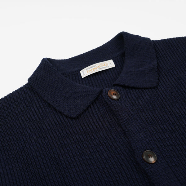 ULTRA HEAVYWEIGHT COLLAR CARDIGAN - NAVY