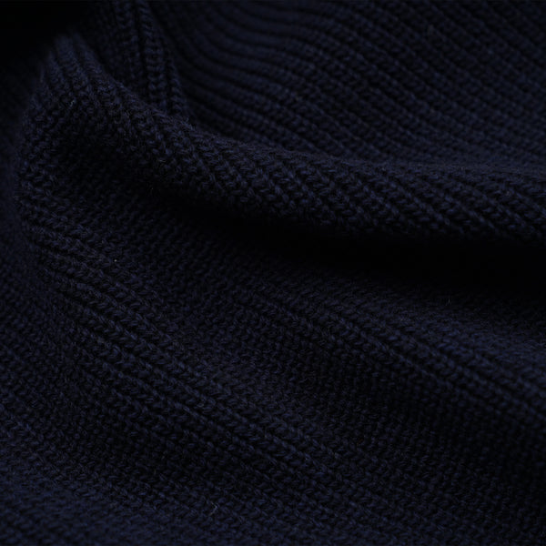 ULTRA HEAVYWEIGHT COLLAR CARDIGAN - NAVY