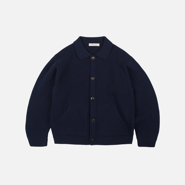 ULTRA HEAVYWEIGHT COLLAR CARDIGAN - NAVY