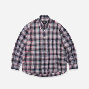 Frizmworks - UNEVEN CHECKED SHIRT - PINK -  - Main Front View