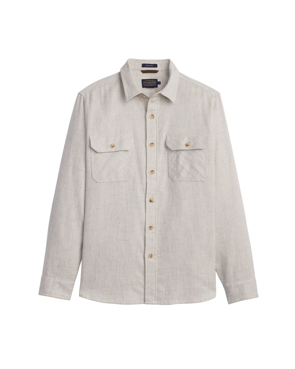 Pendleton Burnside Flannel Shirt - Ecru Donegal Heather