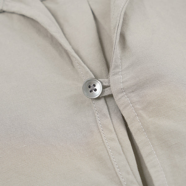VENTI LINEN MIX POPOVER SHIRT - GREY