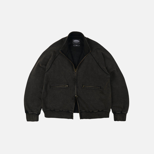 VINTAGE DYEING FZ SWEAT - BLACK BROWN