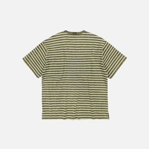 Frizmworks - VINTAGE FADED STRIPE HALF T-SHIRT - DARK GREEN -  - Alternative View 1
