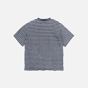 Frizmworks - VINTAGE FADED STRIPE HALF T-SHIRT - INDIGO -  - Alternative View 1