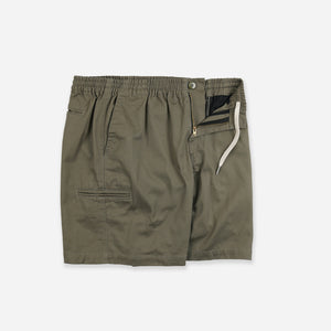 Frizmworks - WASHED OFFICER CHINO SHORT - MUD -  - Alternative View 1